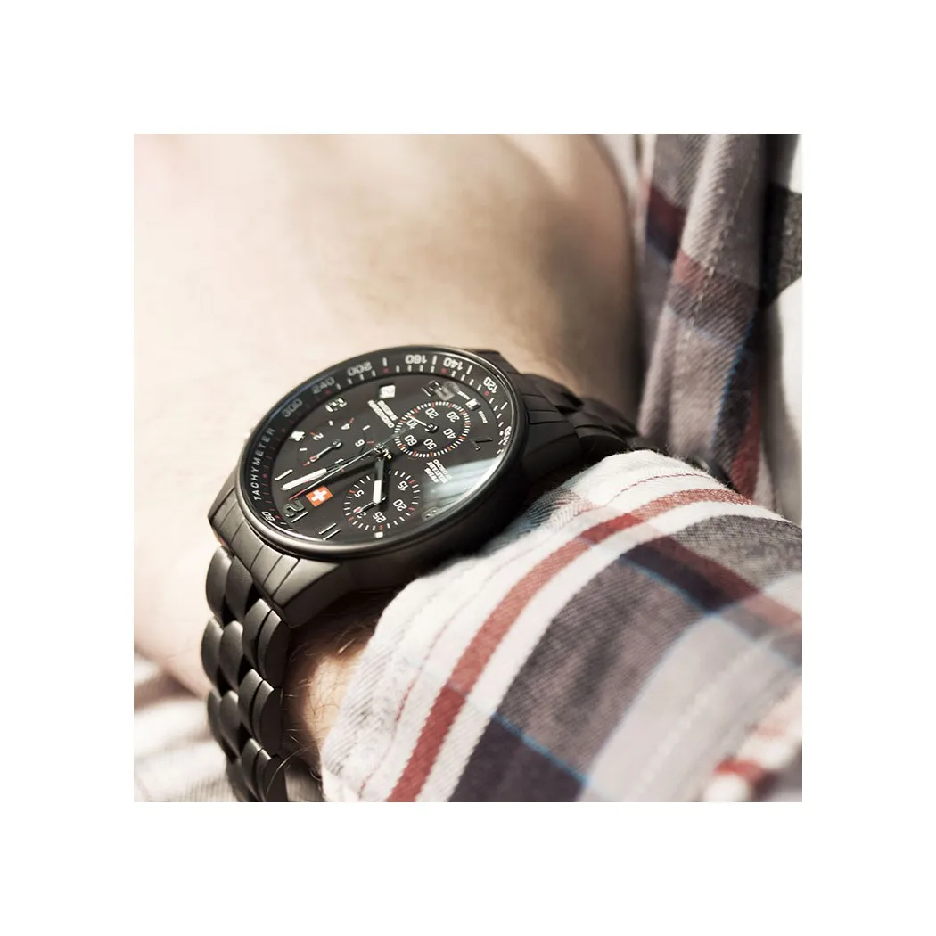 Наручные часы Swiss Military SM34012.04 мужские с кварцевым хронографом на браслете |