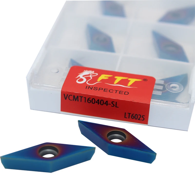 10 шт. VCMT160404 SL LT6025 внутренний токарный инструмент Карбид вольфрама CNC лезвие