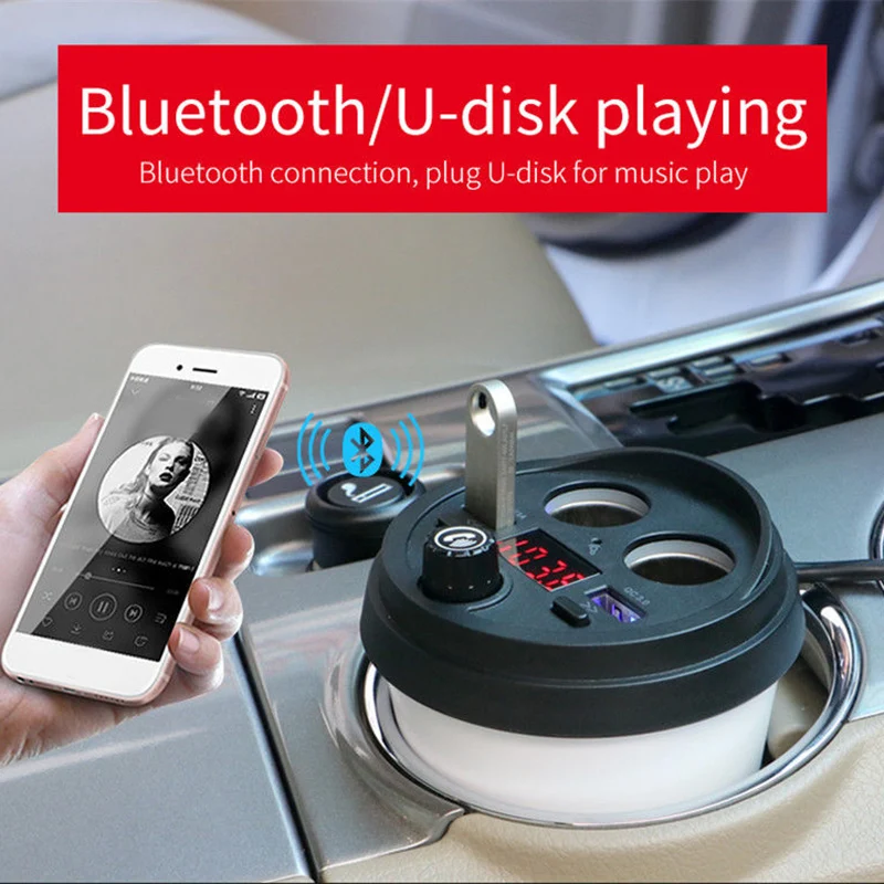 Чашка Bluetooth автомобильный комплект fm-передатчик MP3-плеер Беспроводное зарядное устройство 3,0