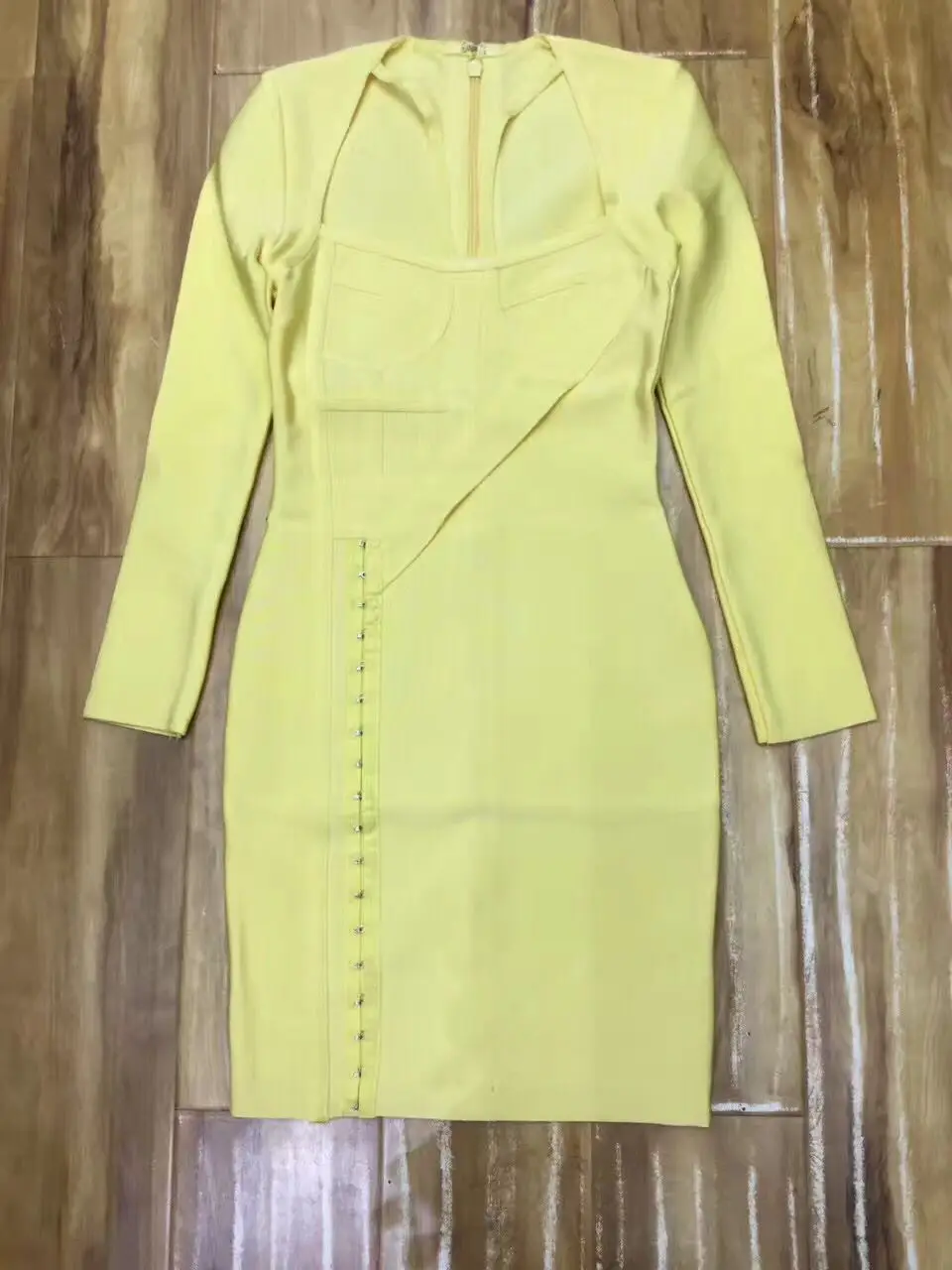 Высококачественное женское Бандажное платье HL с длинным рукавом сексуальное