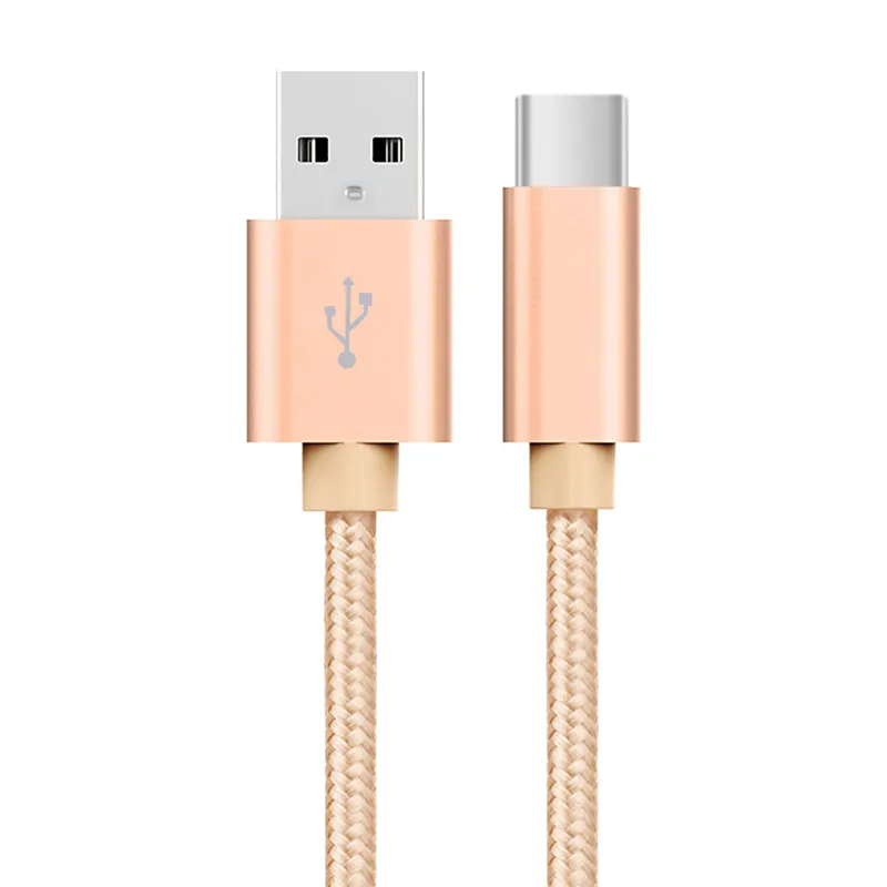 Золотой 2 м ⑤ упак. 2.4A Type C USB нейлоновый кабель для зарядного устройства Samsung S10/LG