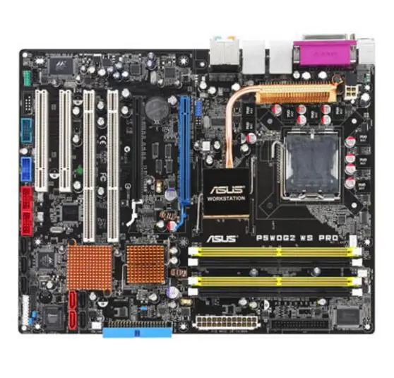 Для ASUS P5WDG2 WS PRO оригинальная б/у настольная материнская плата Разъем LGA775 DDR2 USB2.0 SATA2