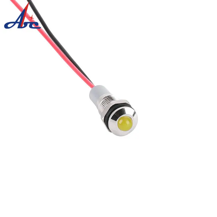 8 мм LED Пилот свет металлический шар водонепроницаемый сигнальная лампа 150 кабель