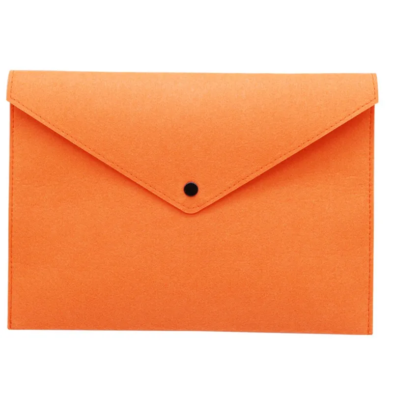 1 pcs orange 1 шт. А4 химическая фетровая папка для файлов, прочный портфель, сумка для документов, канцелярские товары, школьные, офисные, деловые принадлежности - Цвет: 1 pcs orange