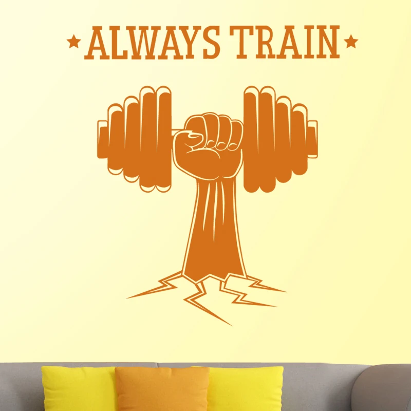 Фитнес-наклейка гантели для тренажерного зала Стикеры Бодибилдинг Плакаты