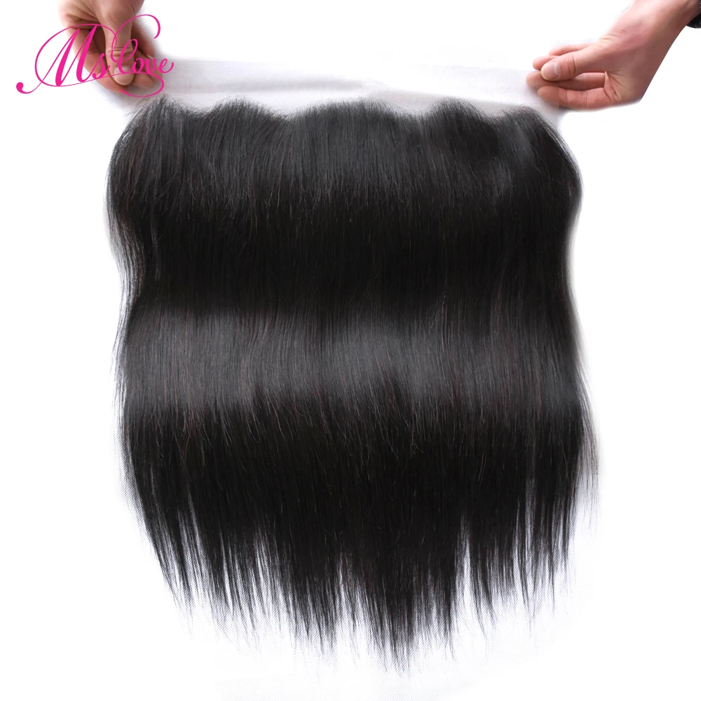 MS Love бразильские Прямые предварительно выщипывающиеся уши к Ear13x6 кружева