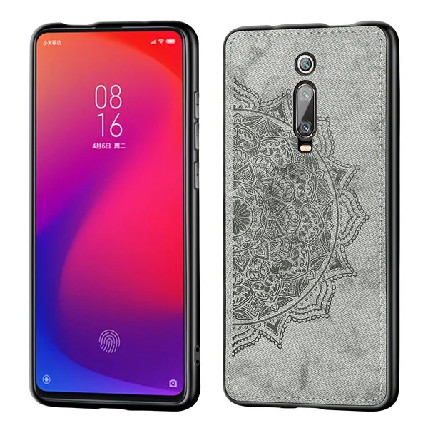 Серый K 20 чехол для Xiaomi Redmi K20/K20 pro чехол Роскошный тканевый Жесткий ПК Противоударный защитный чехол автомобильный металлический магнит чехол K20 Pro - Цвет: Серый