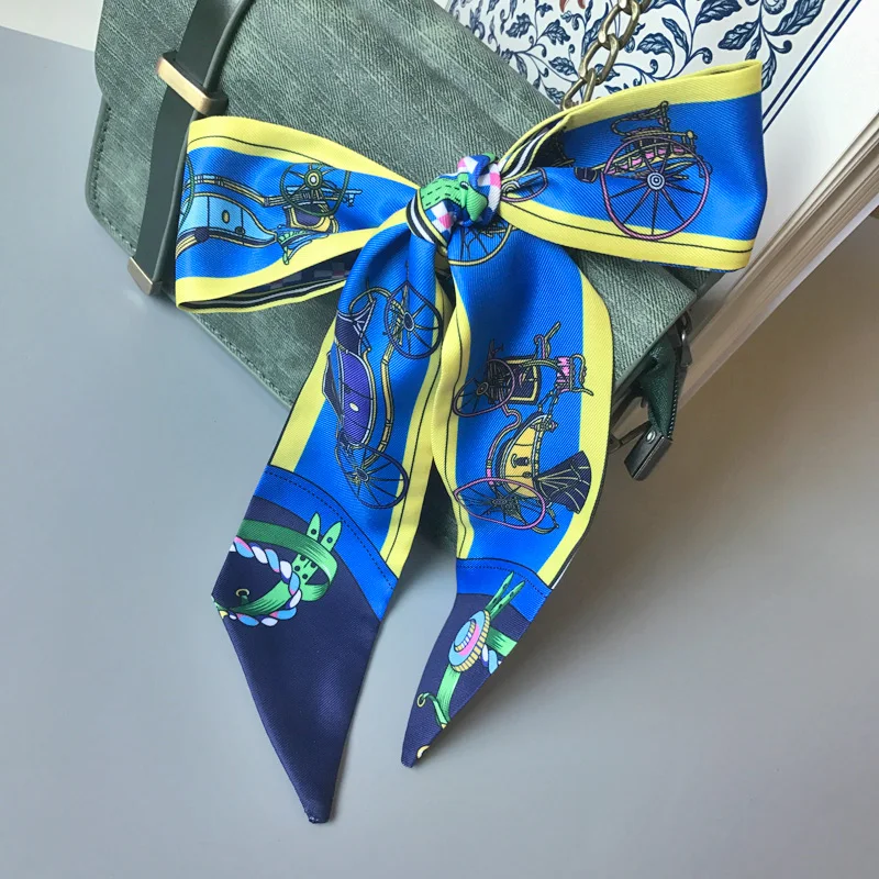 Женский Узкий Шелковый шарф модный ошейник каретка стильное