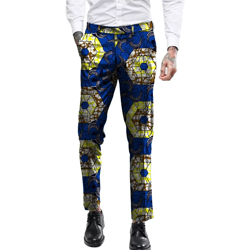 Африка Для мужчин принт Брюки для девочек Slim Fit человек в африканском стиле