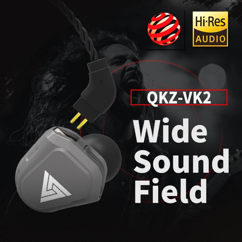 Оригинальный бренд QKZ VK2 наушники-вкладыши стерео наушники с микрофоном fone de ouvido
