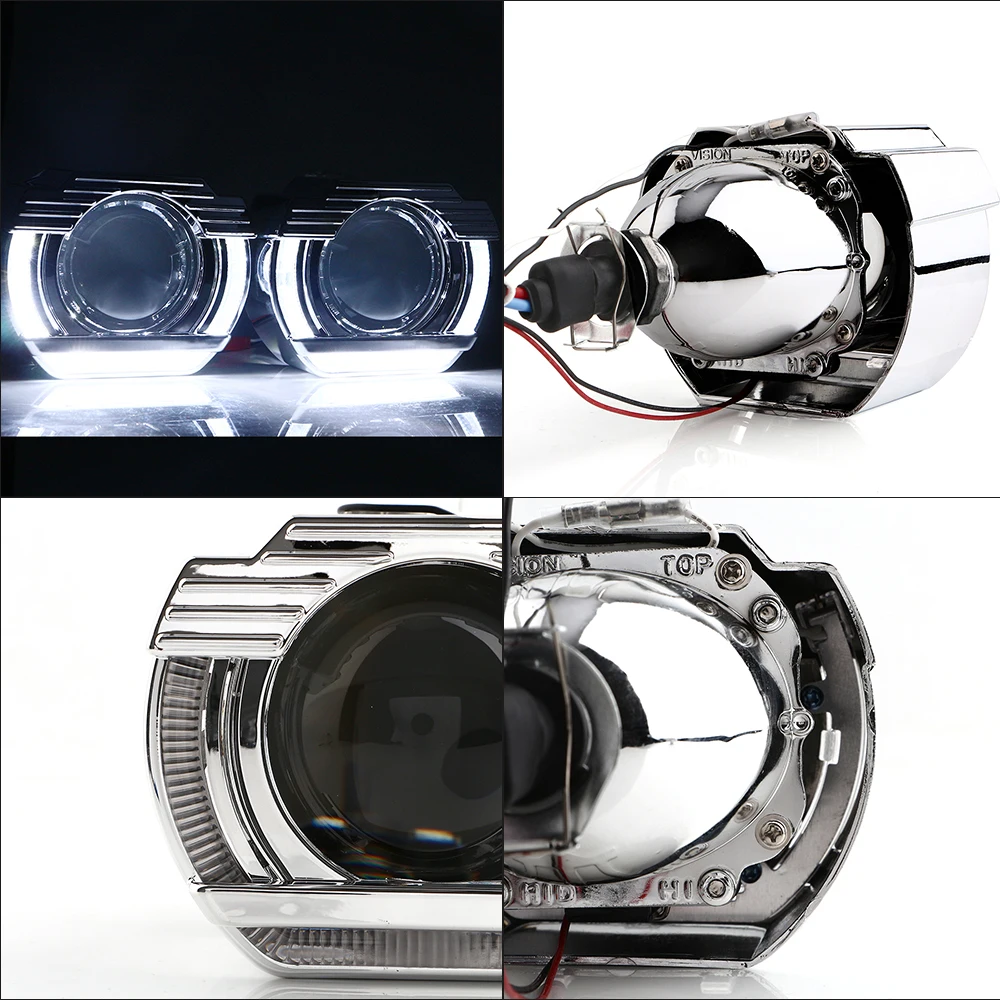 YM E Bright 1 комплект 3 дюйма 6000K HID биксеноновые фары проекционный объектив 12 В DC 35 Вт +
