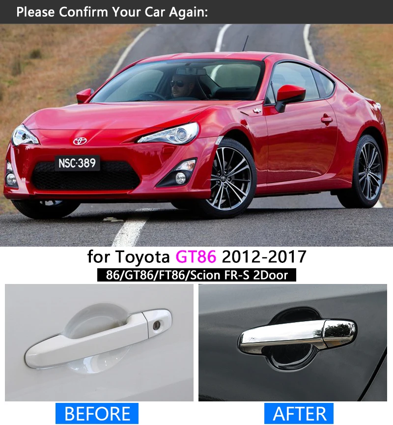 Хромированная ручка для Toyota GT86 набор отделки 86 FT86 Scion FR-S 2012 2013 2014 2016 2017