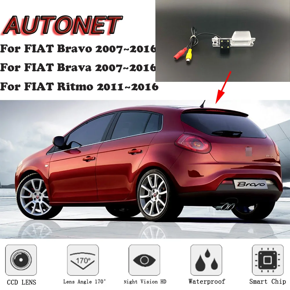 

AUTONET HD Night Vision Backup Rear View camera For FIAT Bravo Brava Ritmo 2007~2016 CCD/license plate camera
