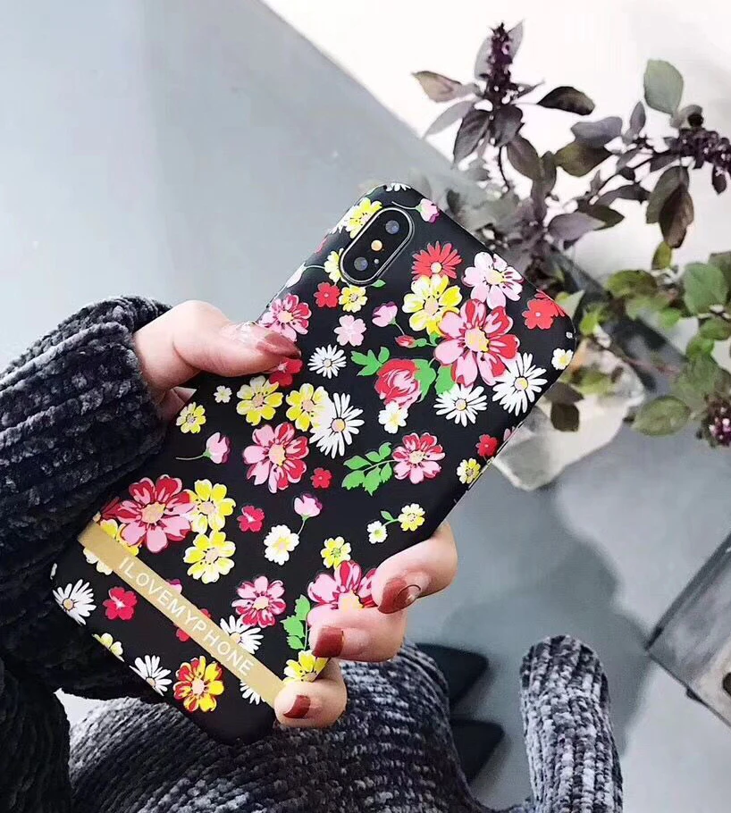 Yhcsz Ретро цветок золотой край письма Жесткий ПК телефон чехол для iPhone 6 6S 7 8 Plus x |