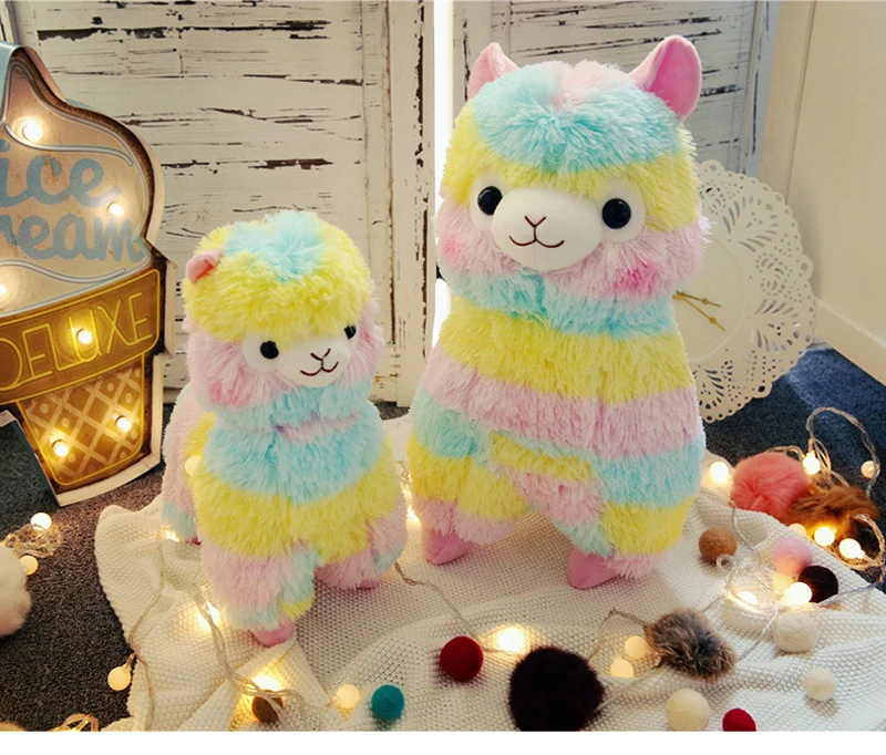 20/35/50 см Kawaii Радуга Альпака плюшевая овечка игрушка куклы для детей Одежда для детей из мягкого хлопка подушки игрушки домашний текстиль подарки для детей