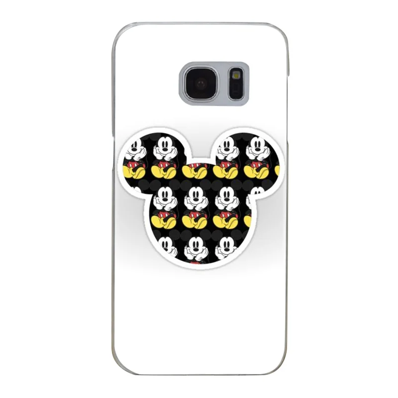 H064 Christmas Mickey Minnie Transparent Hard PC Case Cover For Samsung Galaxy S Note 3 4 5 6 7 8 9 Edge Plus |