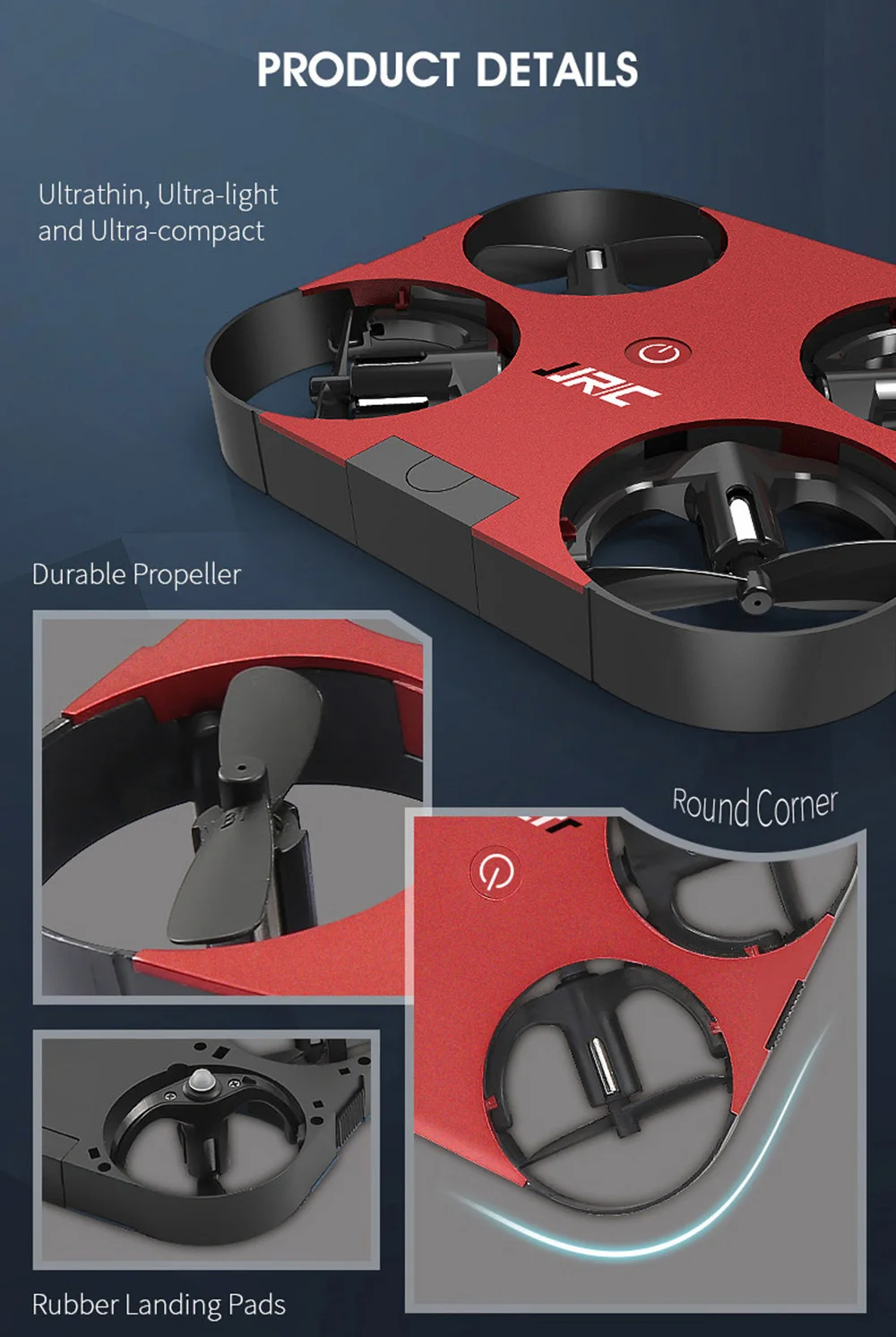 JJRC H70 мини-Дрон ультра-тонкий пульт дистанционного управления Квадрокоптеры 4CH PLANC отношение держать со складной рукояткой уличные игрушки