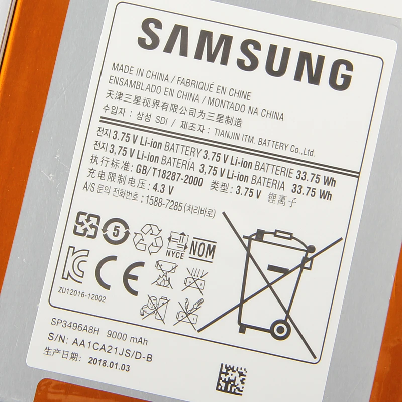 Original Samsung High Quality SP3496A8H Battery For Google Nexus 10 HA32ARB GT-P8110 9000mAh | Мобильные телефоны и