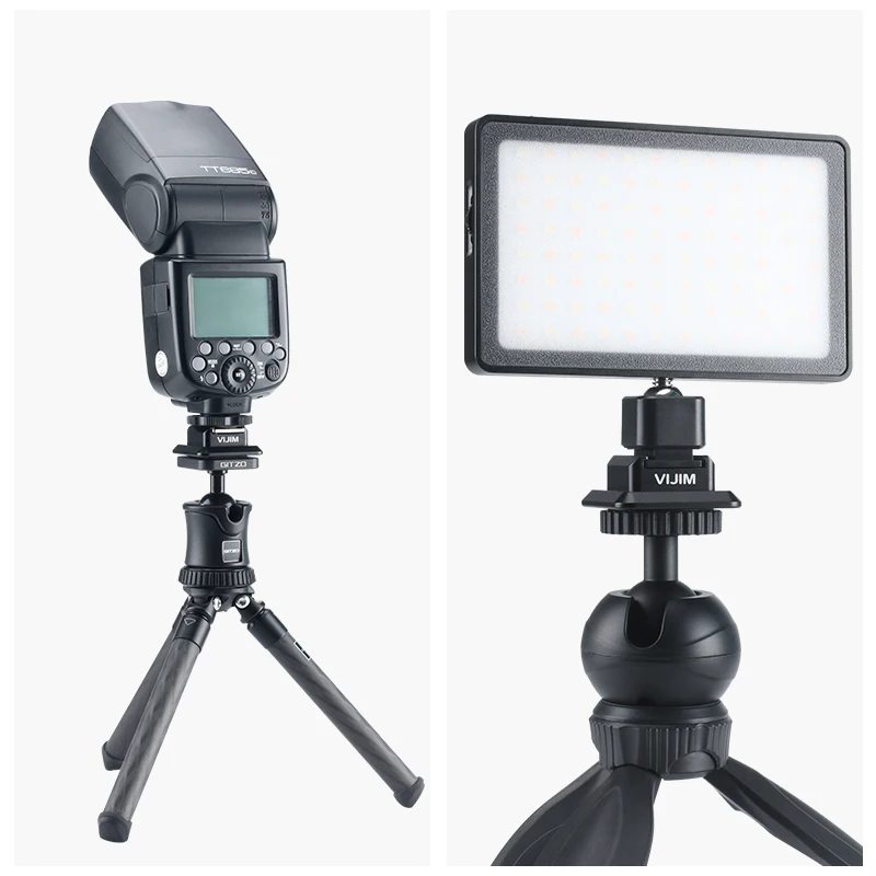 VIJIM VK-1 вспышка холодного башмака адаптер с Arca Quick Release 1/4 ''-20 винт для Godox Yongnuo