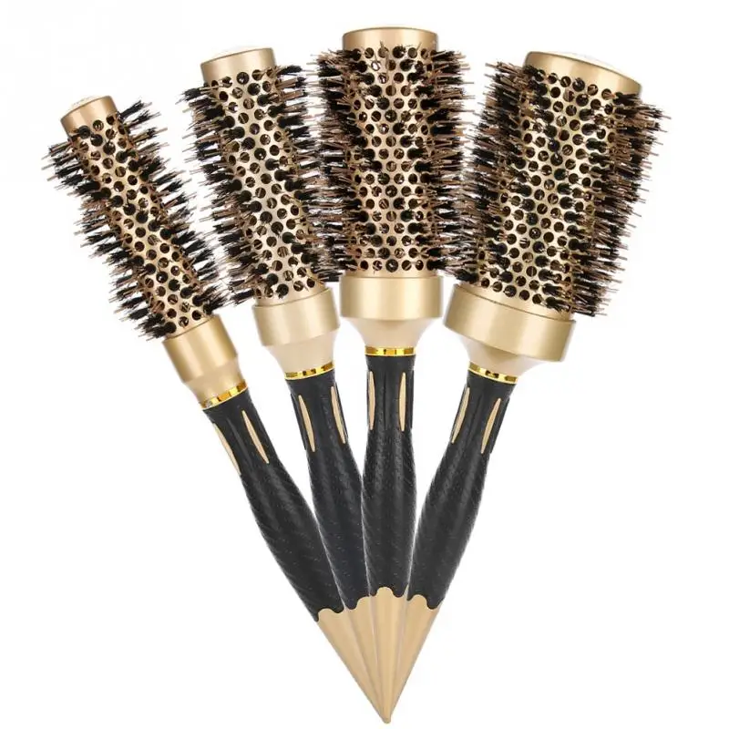 

4 Different Sizes Hair Brush Comb Round Anti-static Curly Brush Twill Nylon Broach Hair Styling Comb Hairdressing Brush Tool