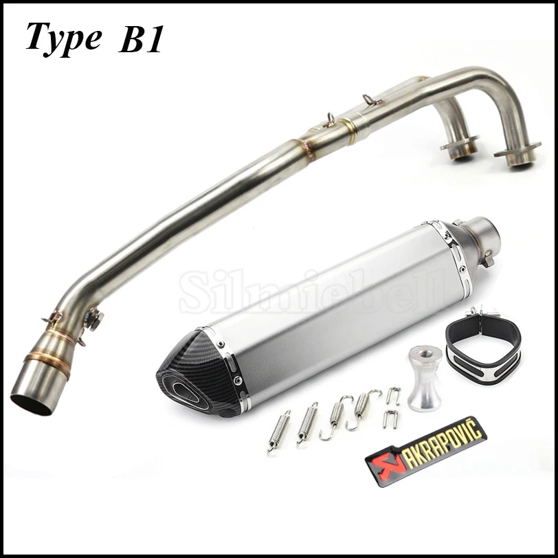 Type B1 T max T-MAX выхлопная труба мотоцикла полная система для Yamaha TMAX 530 Tmax 500 escape akrapovic выхлопная труба DB killer tmax530 tmax500 - Цвет: Type B1