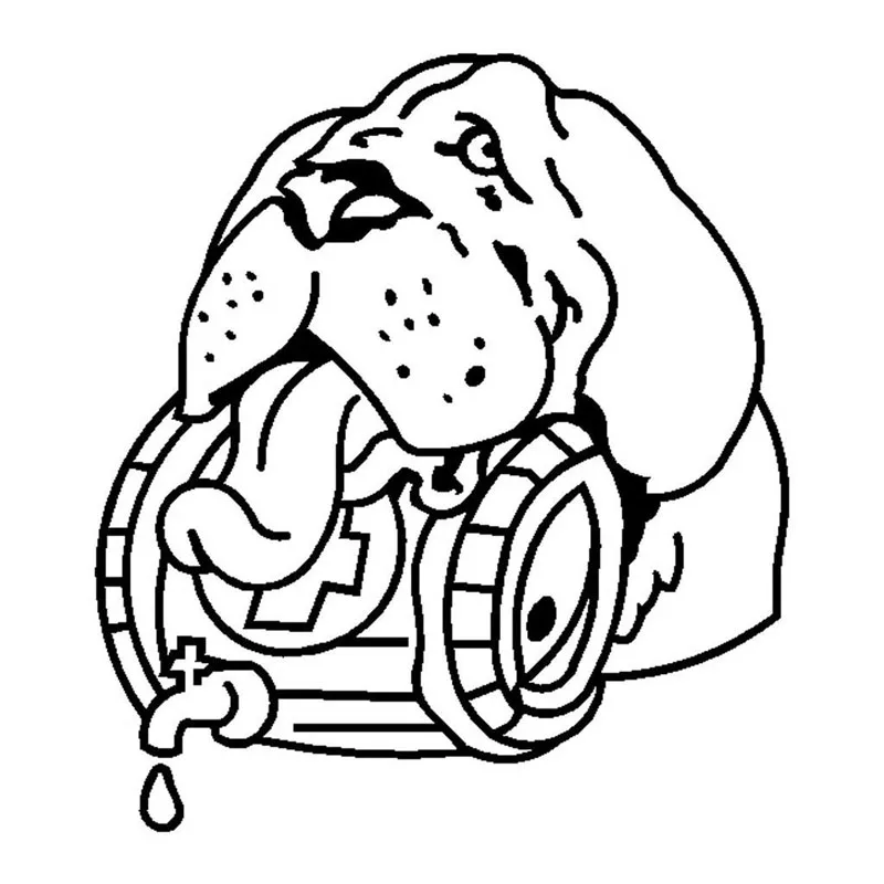 Стикеры в виде Святого Бернара, 17,3*19,3 см