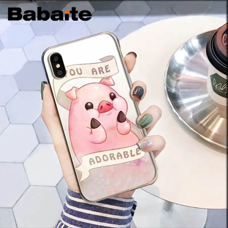 A2 Babaite прекрасный мультфильм Свинья ТПУ Мягкий силиконовый чехол для телефона для iPhone X XS MAX 6 6s 7 7plus 8 8Plus 5 5S SE XR - Цвет: A2