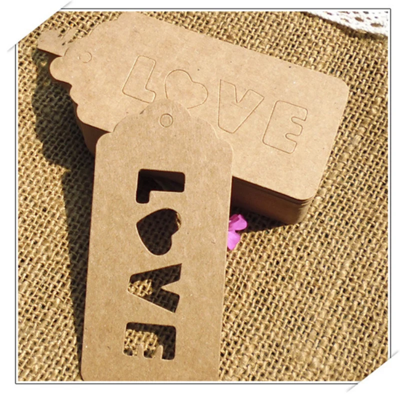 100 шт./упак. Круглый/прямоугольник из крафт-бумаги пустые этикетки одежды ярлык