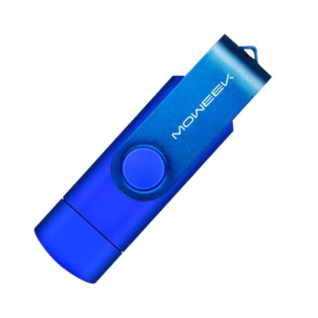 Blue Moweek USB 3,0 OTG USB флэш-накопитель для Android смартфон 8 Гб оперативной памяти, 16 Гб встроенной памяти, 32 ГБ, 64 ГБ, 128 ГБ флэш-накопитель высокой скорости cle USB флеш-накопитель флешка - Цвет: Blue