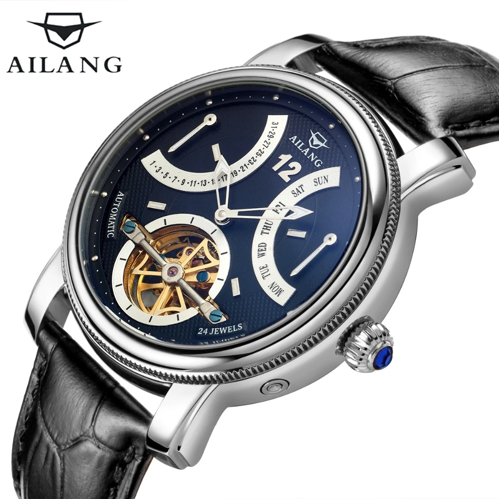 High Quality Top Brand Luxury Tourbillon Men Automatic Mechanical Watch Calendar Male Clock Business Wrist Relogio Masculino | Наручные