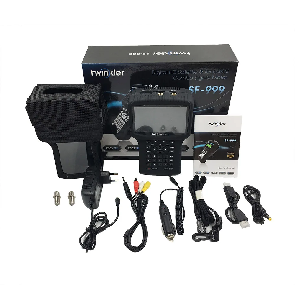 Twinkler SF 999 HD комбинированный поиск метр с 4 3 дюймов ЖК дисплей Экран поддержка DVB S2 T2