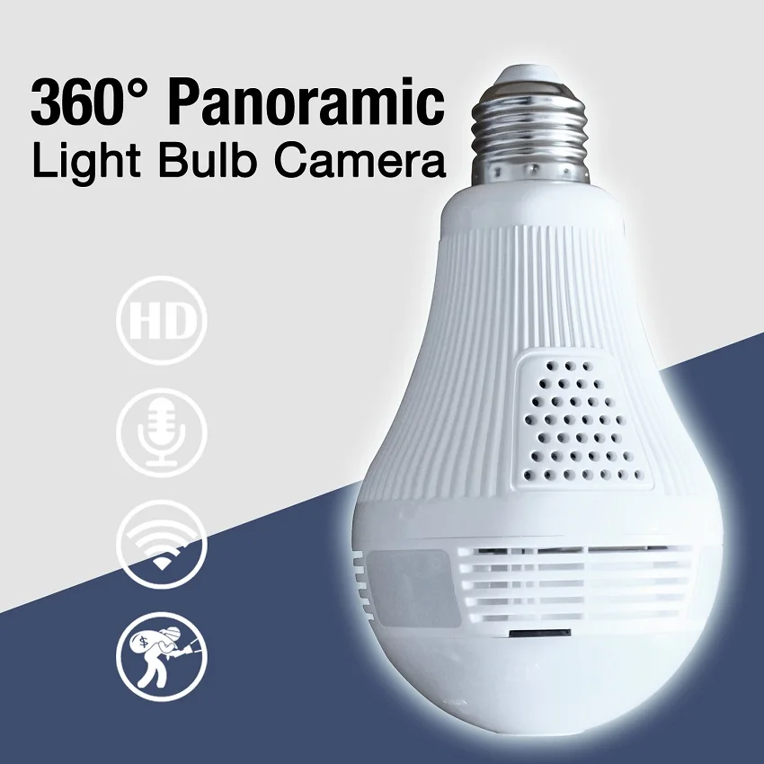 1.3MP 2MP HD 360 Широкий формат Fisheye Беспроводной Wi Fi Камера 960 P 1080 лампы VR панорамный IP