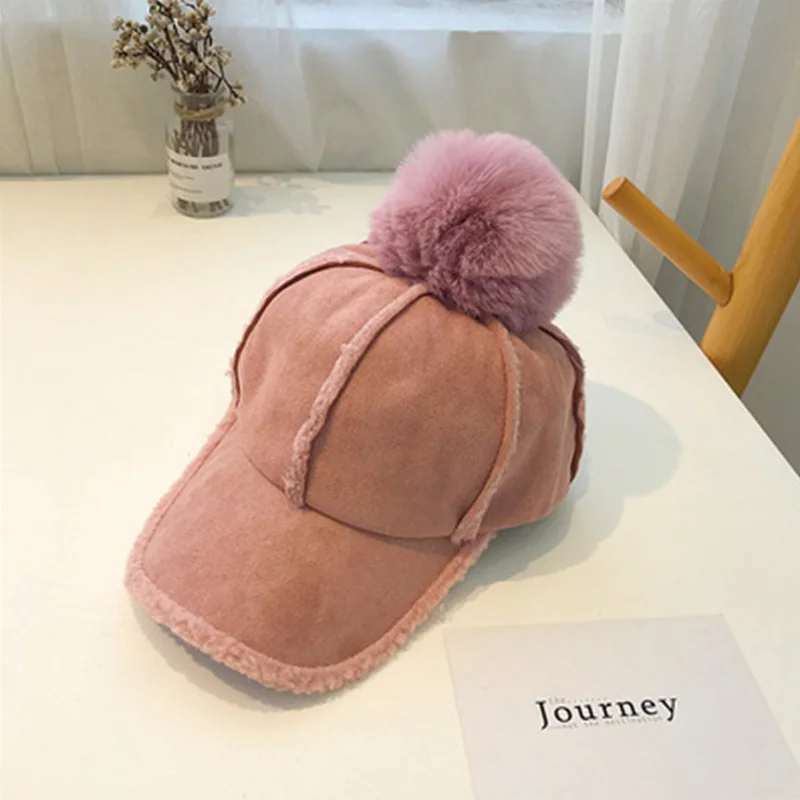 2020 new cap female fashion hat tide autumn and winter plush baseball cap casual wild outdoor baseball hat multiple color choice