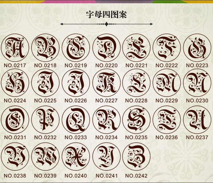 Восковая печать Медная головка 26 букв сделай сам скрапбукинг винтажный восковой