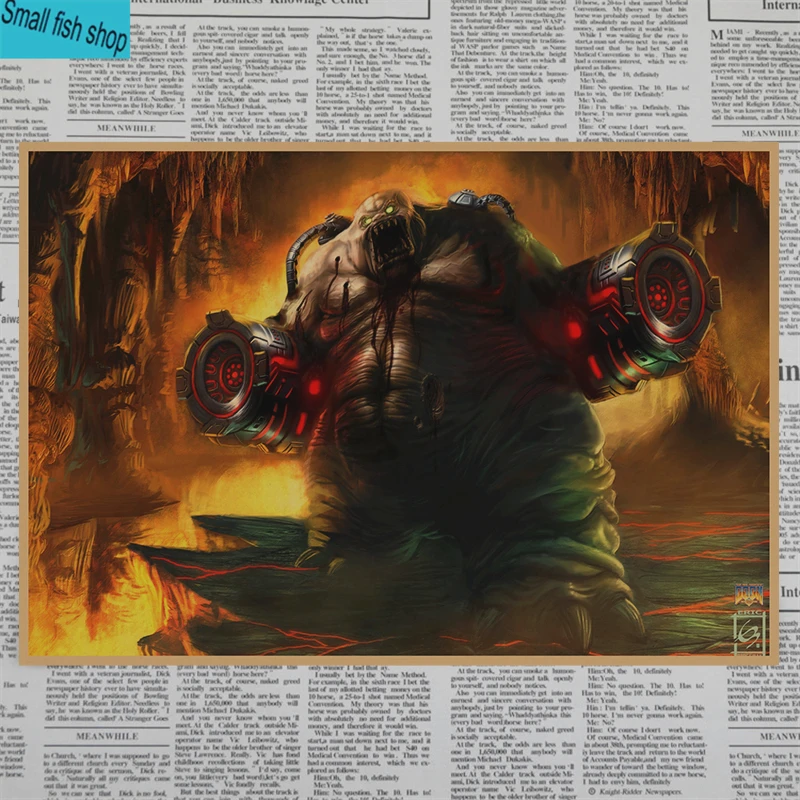 DOOM украшение для домашнего интерьера крафт-игра плакат рисунок core наклейки на стену