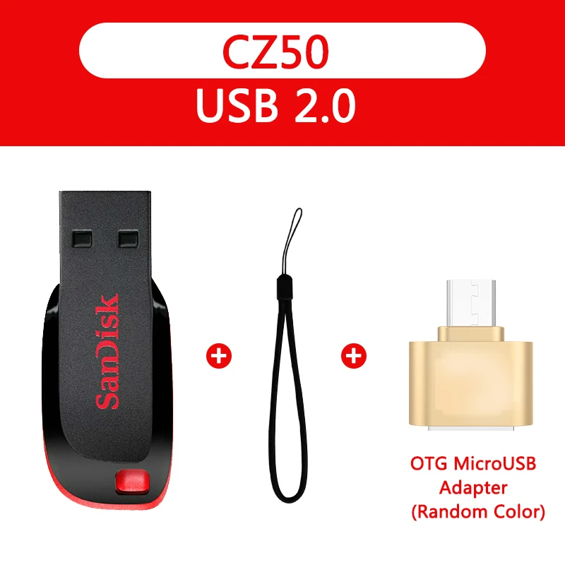 Sandisk 100% оригинал CZ50 usb флеш-накопитель 32 ГБ мини флешка 8 Гб 16 карта памяти 64