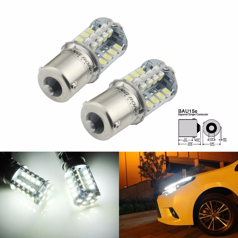 ANGRONG 2 белый S25 PY21W BAU15s 40 SMD светодиодный индикатор поворота DRL лампа (CA308)|py21w bau15s|signal