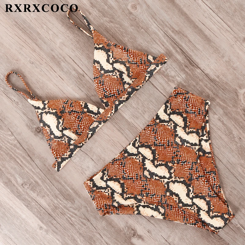 RXRXCOCO, сексуальное бикини с принтом,, горячий купальник, женский купальник, стринги, набор Пуш-ап бикини, высокая талия, купальники, костюмы для купания