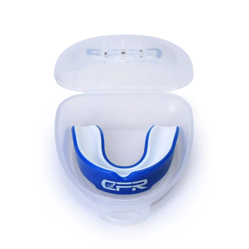 Blue CFR 1 шт. бокс Капа guard силиконовый мундгард Резиновый Щит Футбол Баскетбол Боевые тхэквондо Спорт Безопасность зубы протектор - Цвет: Blue