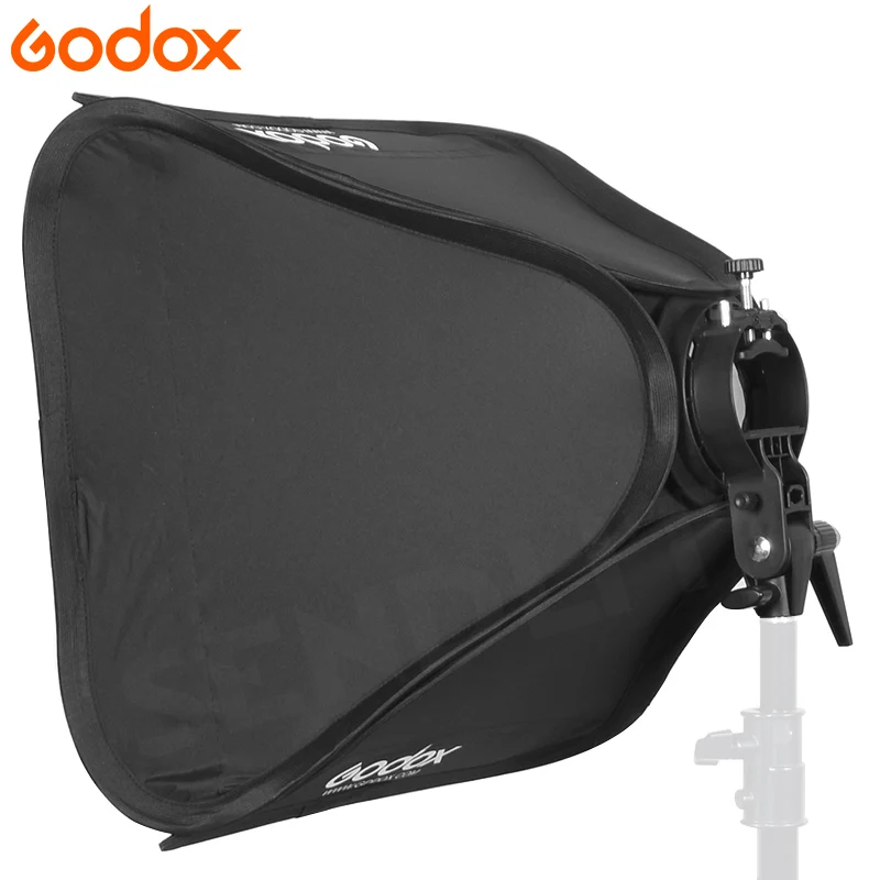 Софтбокс Godox 60x60 см с сеткой + s образный кронштейн держатель сумка для переноски