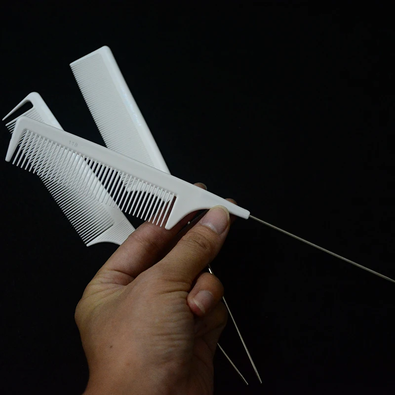Профессиональный триммер для волос углеродный гребень парикмахер белый