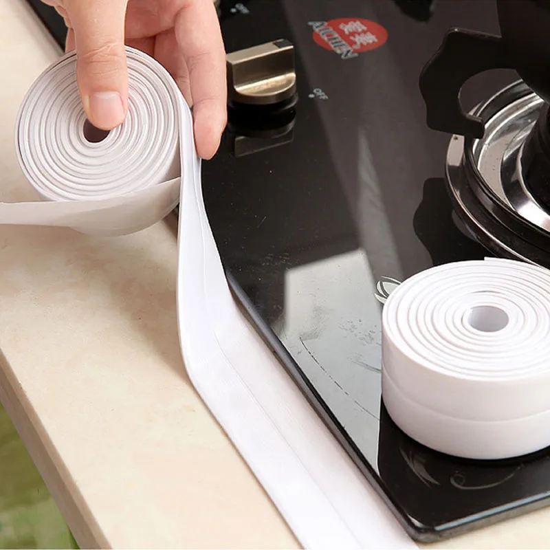 DIY самоклеющиеся водонепроницаемые белые герметичные полосатые настенные ПВХ