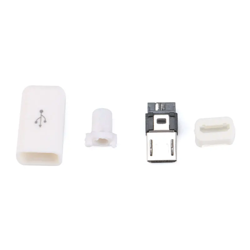 10 шт./лот штекер USB разъем Micro Комплект сделай сам с крышками черный сварочный
