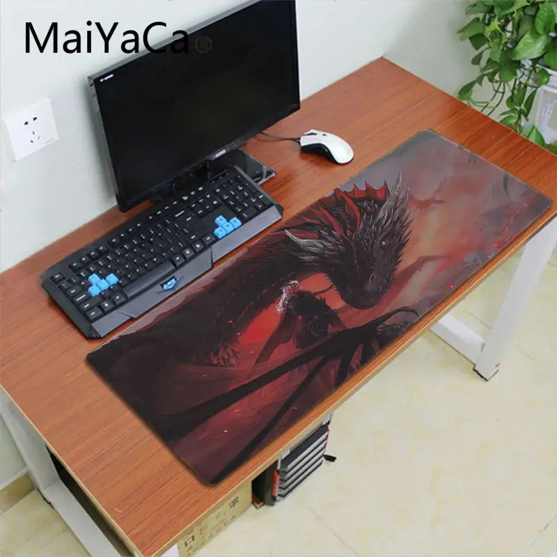 Lock Edge 30x60cm Maiyaca Игра престолов дракон резиновая мышь прочный Настольный игровой коврик для мыши для ноутбука ноутбук большой коврик для мыши геймер Настольный коврик - Цвет: Lock Edge 30x60cm