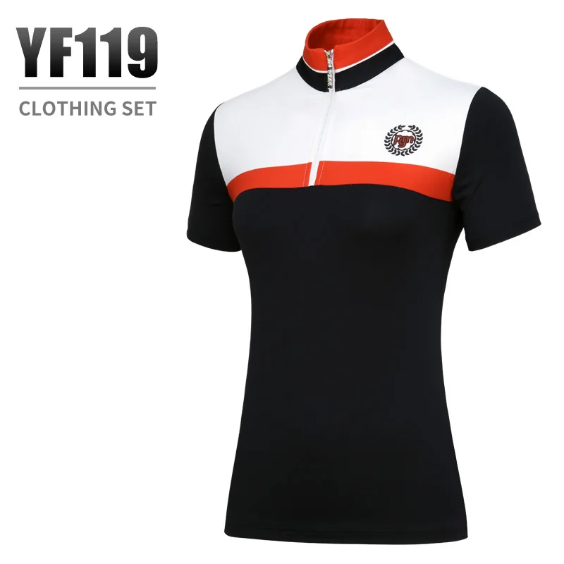 

2018 New PGM Women Golf Sport Suit Golf Short Sleeved T-shirt Skirt Summer Breathable Quick-drying Golf Clothes Size XS-XL