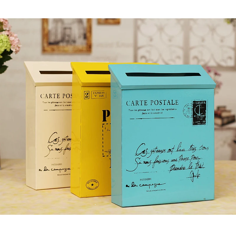 Rural Style Iron Mailbox Letter Case Newspaper For Home Vintage Mailboxes Post Box Storage Decoration | Дом и сад