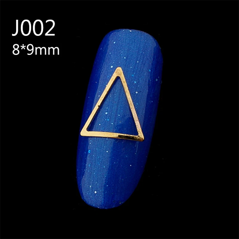 Style02 10 шт 3D наклейки для ногтей заклепки полые художественные украшения DIY геометрические металлические границы Золотые круглые квадратные смешанные дизайнерские аксессуары для ногтей - Цвет: Style02