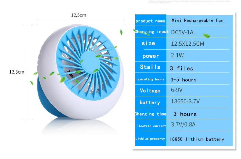 2017 перезаряжаемый бесшумный портативный настольный мини вентилятор USB маленький