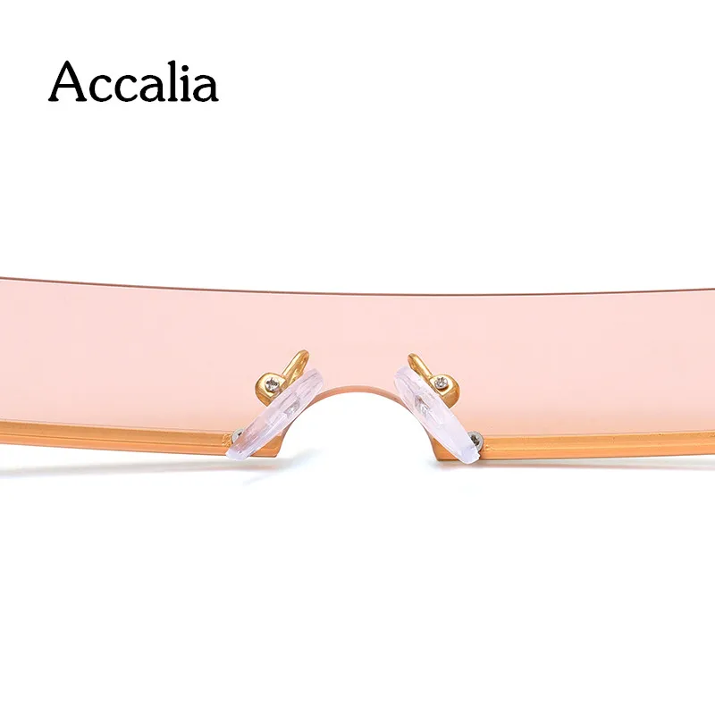 Accalia новые винтажные маленькие квадратные солнцезащитные очки без оправы