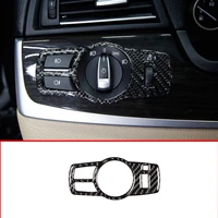 real carbon fiber for bmw 5 series f10 f18 520 2011 2017 inner car headlight switch frame trim accessories left hand drive